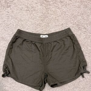 Madewell Olive Green Side Tie Shorts Medium H7934